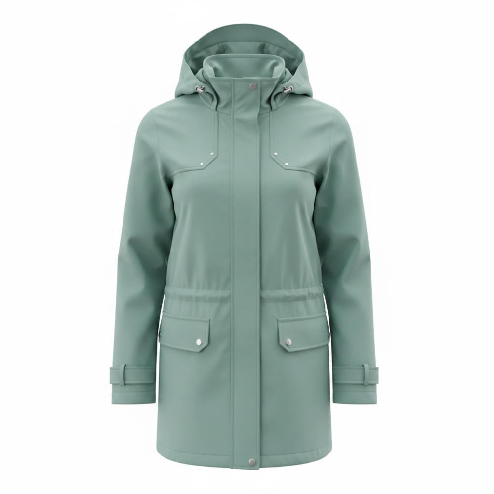Weatherproof Women's Lightweight Hooded Rain Anorak Trench Jacket